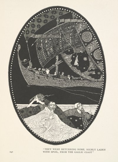 Die Tochter des Marschkönigs. Sie kehrten reich beladen mit Beute von der gallischen Küste zurück. von Harry Clarke