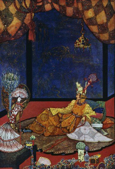 Die Nachtigall, Märchen von Hans Christian Andersen (1805-1875), Illustration von Harry Clarke (1890-1931) von Harry Clarke