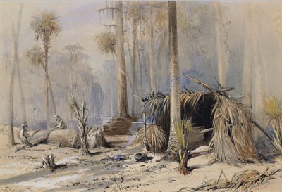 Der Zypressen-Schindelhof, Ocklawaha River, Florida, 1870 von Harry Fenn