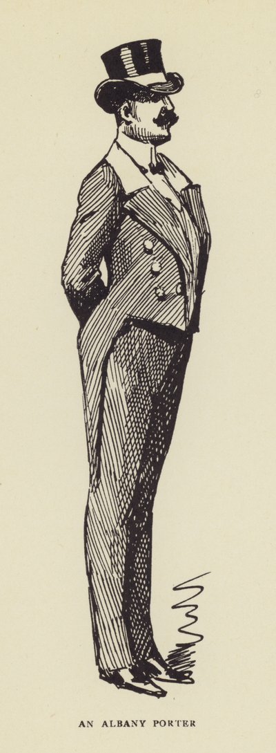Ein Albany-Portier von Harry Furniss