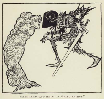 Ellen Terry und Irving in König Arthur von Harry Furniss