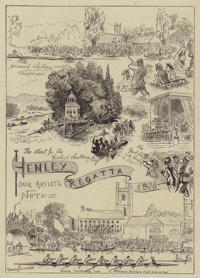 Henley-Regatta, 1876 von Harry Furniss