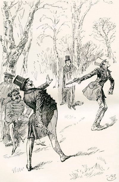 Das Duell nach dem Ball von Harry Furniss