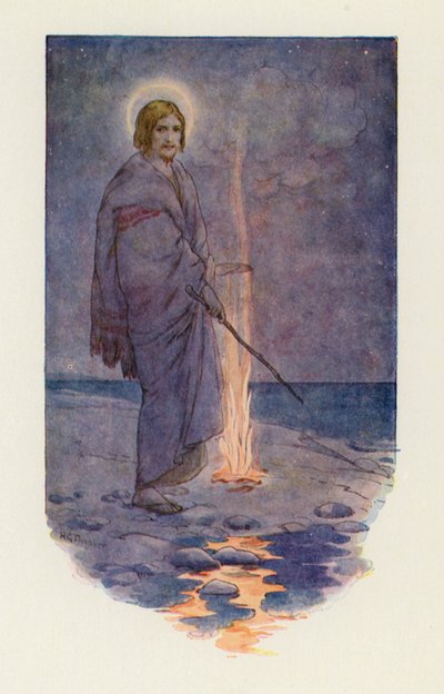 Jesus stand am Ufer von Harry George Theaker