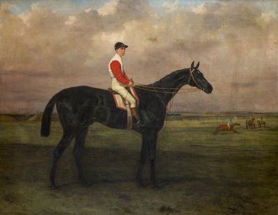 Chippendale-Ein Rennpferd mit Jockey auf der Newmarket-Rennbahn von Harry Hall