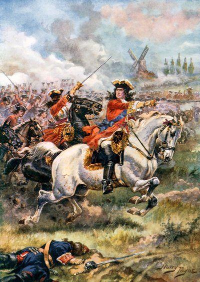 Marlborough führt den Angriff an. Schlacht von Blenheim von Harry Payne
