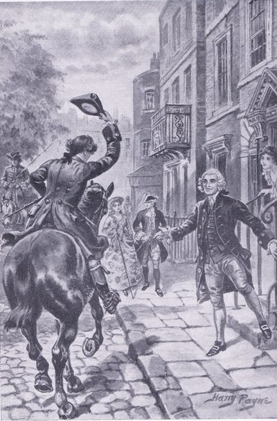 Die lange Fahrt endet in London, Illustration aus My Magazine von Harry Payne