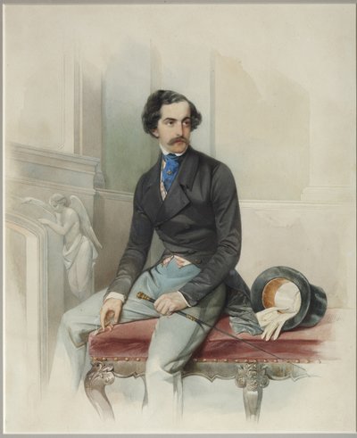 Porträt von Alexey Arkadyevich Stolypin Mongo 1816-1858, 1845 von Hau