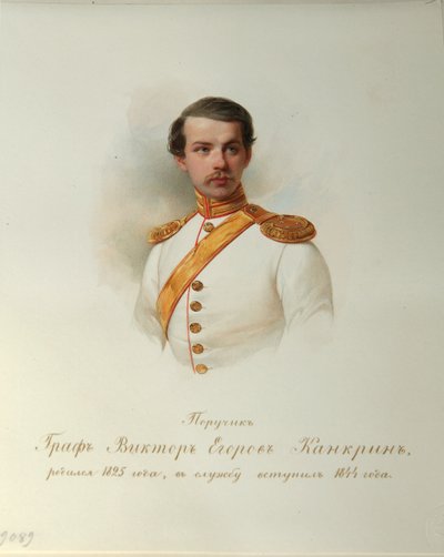 Porträt von Graf Viktor Jegorowitsch Kankrin aus dem Album der Kaiserlichen Leibgarde, 1846-1849 von Hau