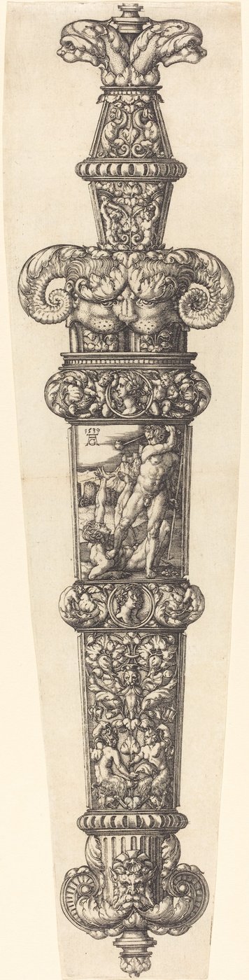 Entwurf für eine Dolchscheide mit Kain und Abel von Heinrich Aldegrever