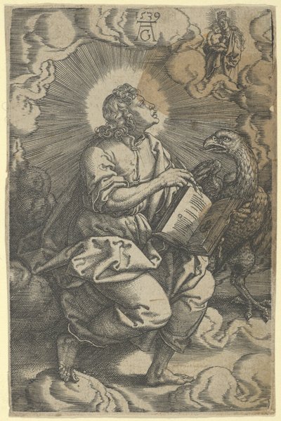 Heiliger Johannes, aus Die vier Evangelisten, 1539 von Heinrich Aldegrever