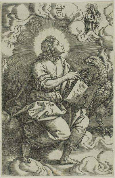 St. Johannes, aus Die vier Evangelisten von Heinrich Aldegrever