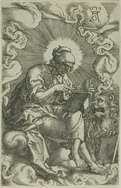 St. Markus, aus Die vier Evangelisten von Heinrich Aldegrever