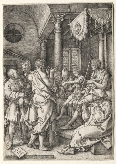 Die Geschichte von Susanna: Daniel verhört die Ältesten von Heinrich Aldegrever