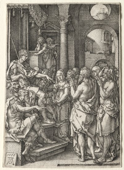 Die Geschichte von Susanna: Susanna des Ehebruchs beschuldigt von Heinrich Aldegrever