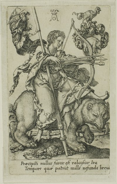 Zorn, aus den Lastern von Heinrich Aldegrever