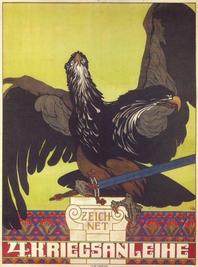Zeichnen Sie das vierte Kriegsdarlehen von Heinrich Lefler