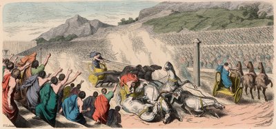 Antikes Griechenland: Olympische Spiele - Viergespannrennen im Hippodrom von Heinrich Leutemann