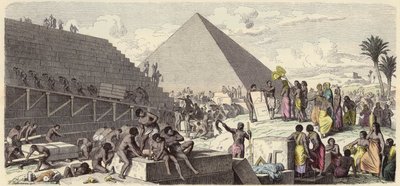 Bau der Pyramiden im alten Ägypten von Heinrich Leutemann