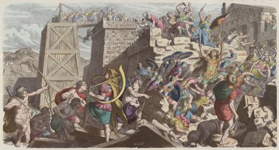 Römische Soldaten stürmen eine Stadt von Heinrich Leutemann