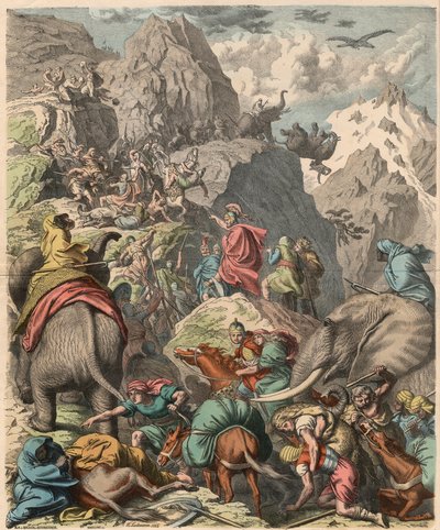 Zweiter Punischer Krieg: Hannibal überquert die Alpen, 1866 von Heinrich Leutemann
