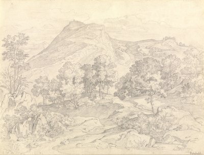 Blick auf Civitella von der Serpentara neben Olevano von Heinrich Reinhold