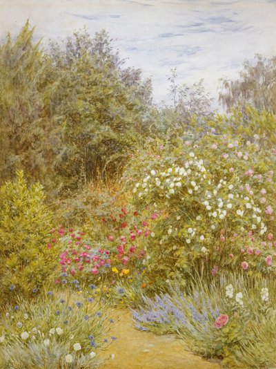 Rosen in einem Garten in Surrey von Helen Allingham