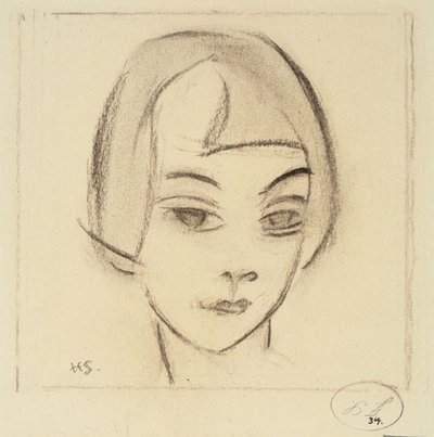 Kopf eines Mädchens (Vignette, Karin) von Helene Schjerfbeck