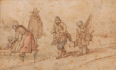 Figuren in winterlicher Landschaft von Hendrick Avercamp