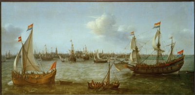 Ansicht des Ij bei Amsterdam von Hendrick Cornelisz. Vroom