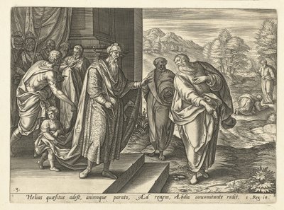 Elia spricht zum zweiten Mal mit König Ahab von Hendrick Goltzius (rejected attribution)