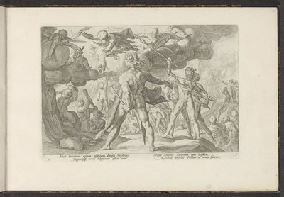 Angriff der Giganten auf die Götterwelt von Hendrick Goltzius (workshop of)