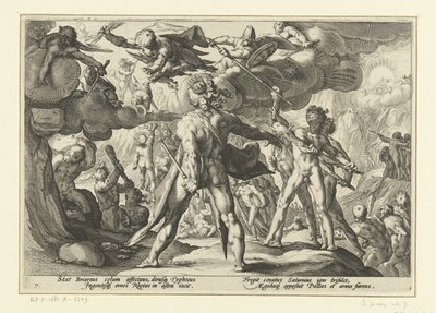 Angriff der Giganten auf die Götterwelt von Hendrick Goltzius (workshop of)