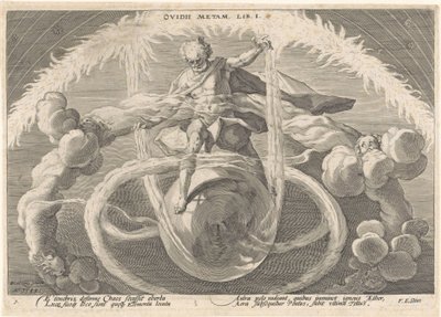 Die Schöpfung der vier Elemente von Hendrick Goltzius (workshop of)