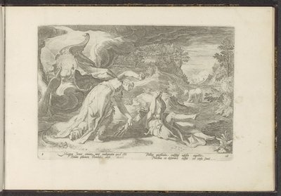 Juno verwandelt Kallisto in einen Bären von Hendrick Goltzius (workshop of)