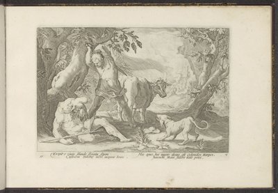 Merkur tötet Argus von Hendrick Goltzius (workshop of)