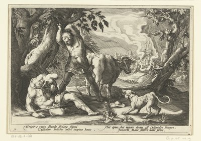 Merkur tötet Argus von Hendrick Goltzius (workshop of)