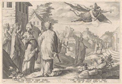 Merkur und Herse (Metamorphosen von Ovidius) von Hendrick Goltzius (workshop of)