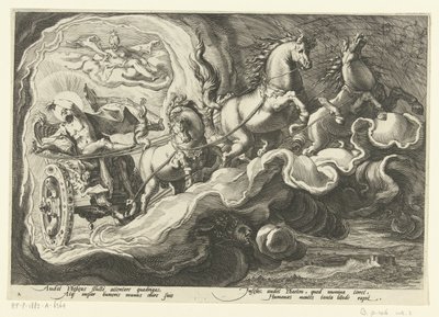 Phaëthon reitet den Wagen seines Vaters von Hendrick Goltzius (workshop of)