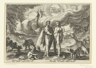 Prometheus schenkt den Menschen das Feuer von Hendrick Goltzius (workshop of)