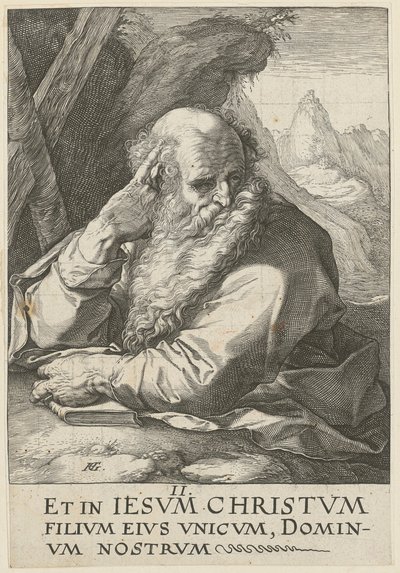 Andreas, Blatt 2 der Folge "Christus, die zwölf Apostel und Paulus" von Hendrick Goltzius
