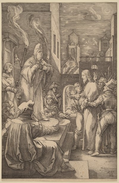 Christus vor Kaiphas von Hendrick Goltzius
