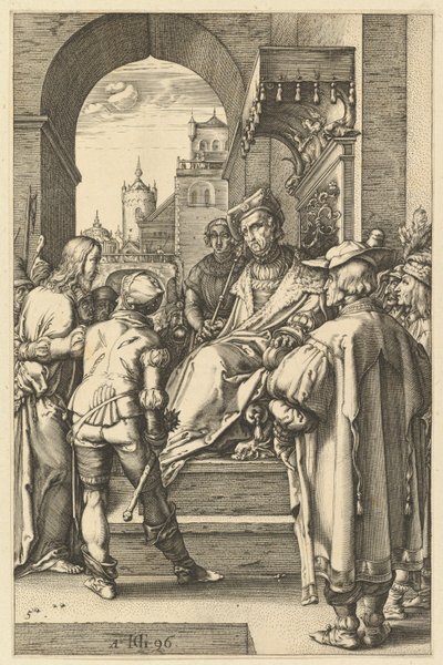 Christus vor Pilatus, aus „Die Passion Christi“ von Hendrick Goltzius
