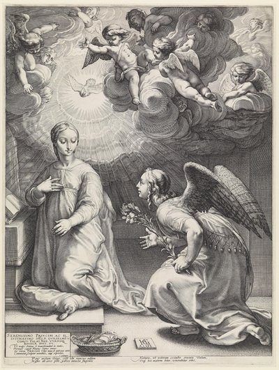 Ilmestys Marialle von Hendrick Goltzius