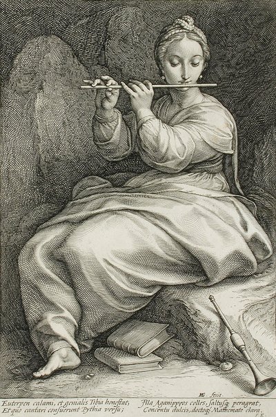 Euterpe von Hendrick Goltzius