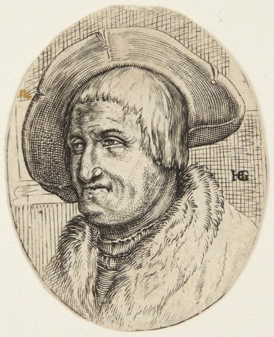 Fantasieporträt eines alten Mannes mit Hut von Hendrick Goltzius