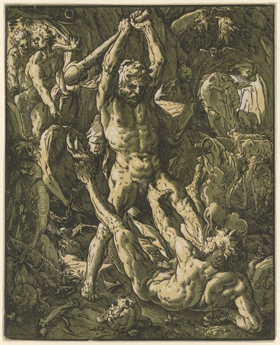 Herkules und Cacus von Hendrick Goltzius