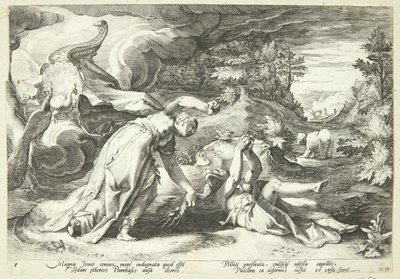Juno verwandelt Kallisto in einen Bären von Hendrick Goltzius
