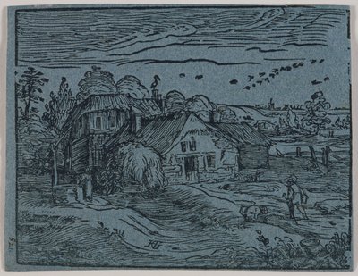 Landschaft mit Bauernhaus von Hendrick Goltzius