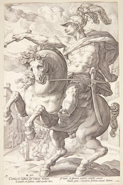 Marcus Curtius von Hendrick Goltzius